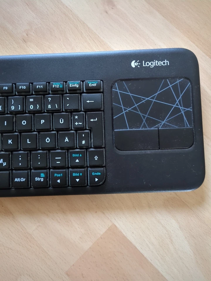 Logitech Wireless K400 Funk Tastatur, QWERTZ, USB, Schwarz - Bild 3 von 4