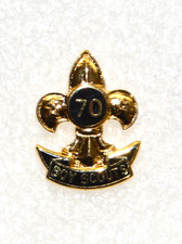 70 Year Volunteer Service Award Gold Fleur des Lis Boy Scouts Larger Version