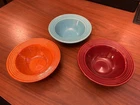 Bauer Pottery Monterey Ringware Fruit Bowls 5”, Set of 3, Vintage California
