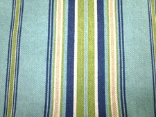 Outdoor decorative pillow cover zipper closure stripe blue green 16 x 16
