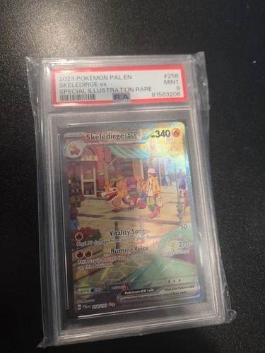 PSA 9 MINT Skeledirge Ex Special Illustration 258/193 Pokemon Paldea Evolved