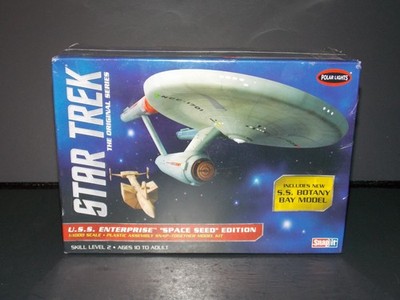 NEW Star Trek TOS Polar Lights USS Enterprise & SS Botany Bay 1:1000 Scale Model