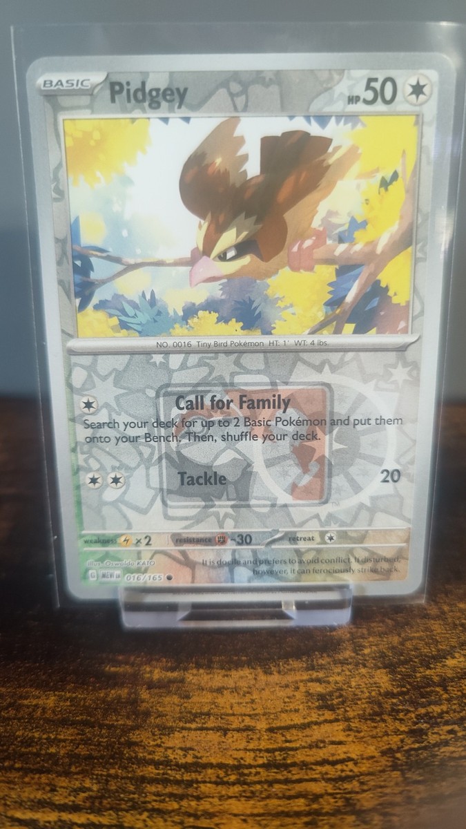 Pokemon TCG Pidgey 016/165 151 Play! League Stamp Promo