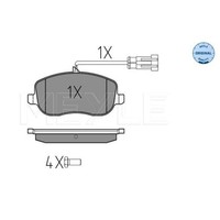 Meyle BremsbeläGe Bremsbelegsatz Vorne System TRW FüR Fiat Croma