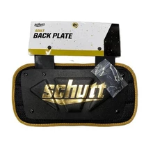 Schutt Varsity Adult Black & Gold Back Plate Ventilated One Size w/Hardware NWT