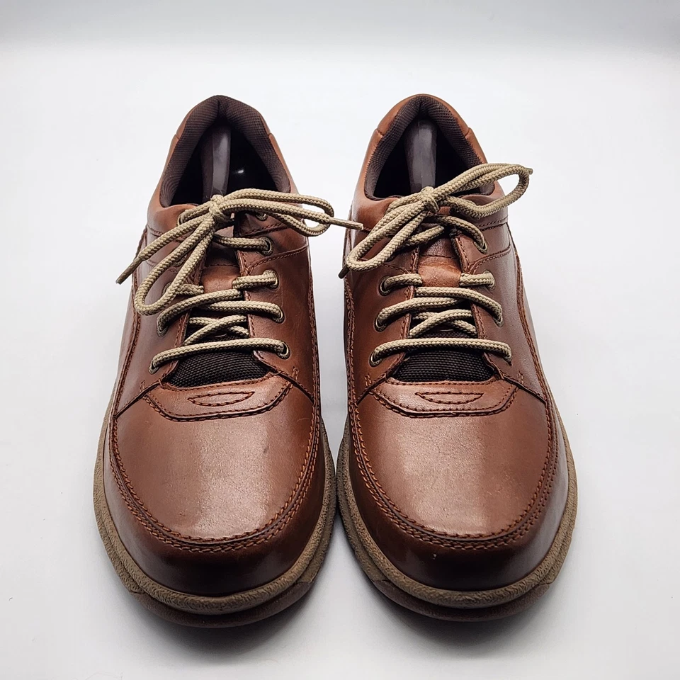 Zapato para caminar Rockport World Tour clásico para hombre talla 11 XW cuero marrón Foto 3 de 4
