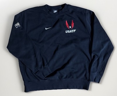 Nike USATF Journey To Gold Black Crewneck Sweatshirt USATF SIZE L