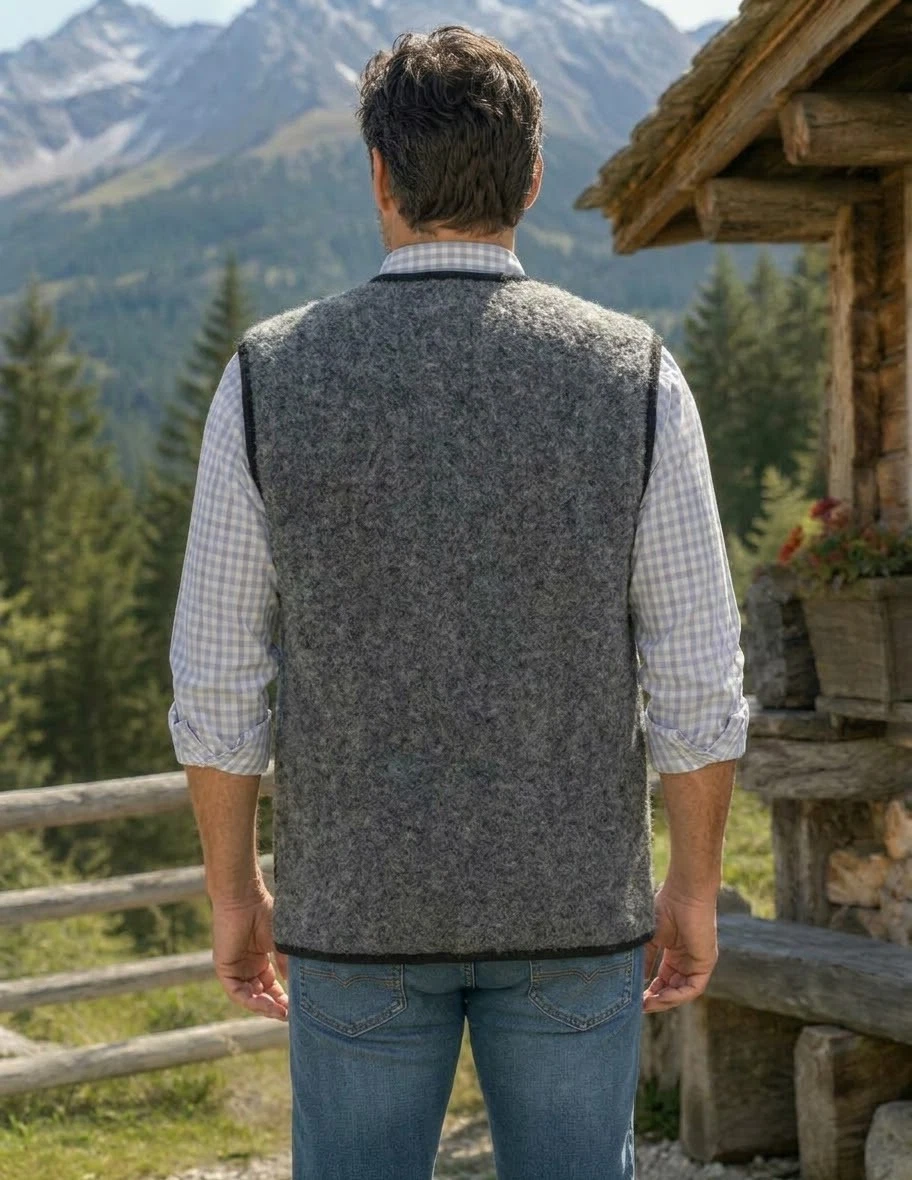 Arbeitsweste Damen Herren Weste  Wollweste Merino Wolle Schafwollweste 100% XXXL