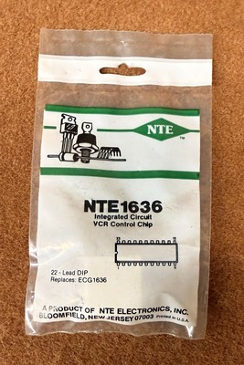 NOS NEW NTE Electronics NTE1636 IC, VCR Control Chip (ECG1636) 1 Pack