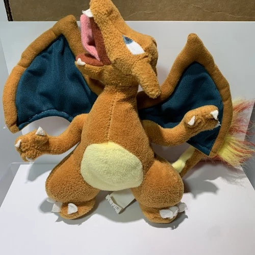 VTG Play By Play Nintendo Pokemon Plush Stuffed Charizard Toy 1999 8” Damaged