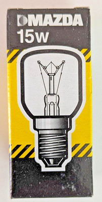 Mazda 15W T25 X 57 E14 230V Clear Incandescent Fridge Peretta Oven Bulb