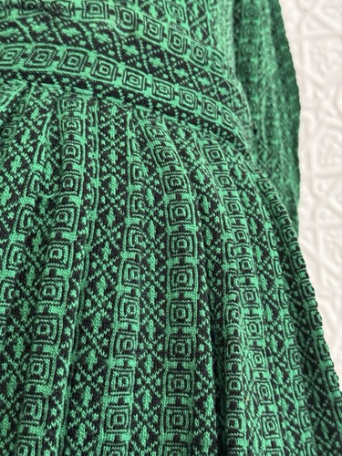 Vintage Dress Set-1940s-Knitwear-Sweater-Skirt-Top-Full-Rare Green-S/M-2 Piece - Picture 9 of 24