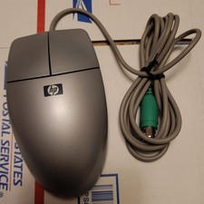 NEW Open Box HP Wired Mouse PS/2 SILVER 5185-2413 Vintage Mouse Hewlett Packard