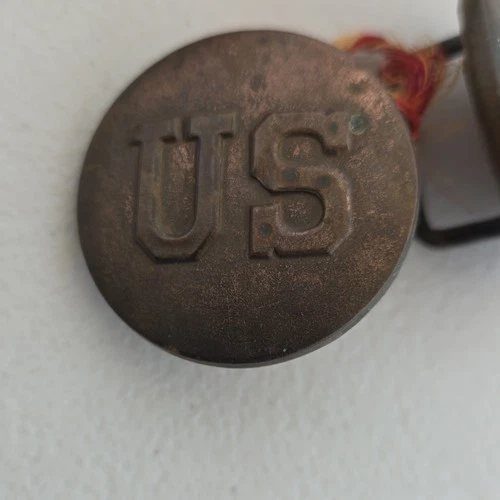 Original Civil War US Army Brass Uniform Buttons Pair Militaria