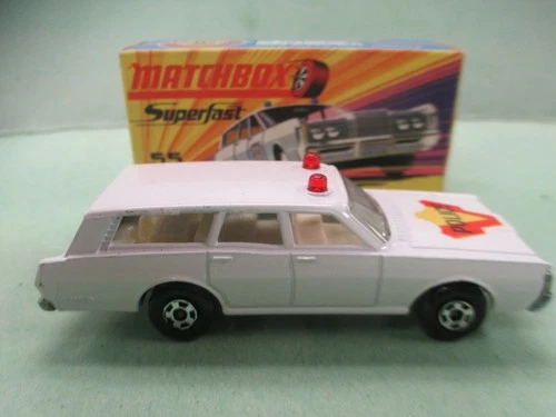 Original Vintage Matchbox Superfast  #55 Mercury Police Car. 1971 MIB