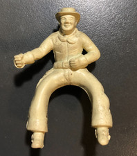 Marx 1950s Roy Rogers 60mm Chubby Cowboy Rider, Beige Vinyl Plastic  