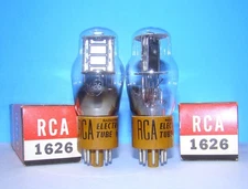 No 1626 radio RCA NOS audio amplifier vacuum tubes 2 valves tested ST VT-137