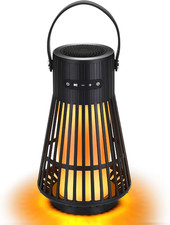 Outdoor Bluetooth Speaker with Flame Atmosphere, Led Waterproof Wireless Torch S