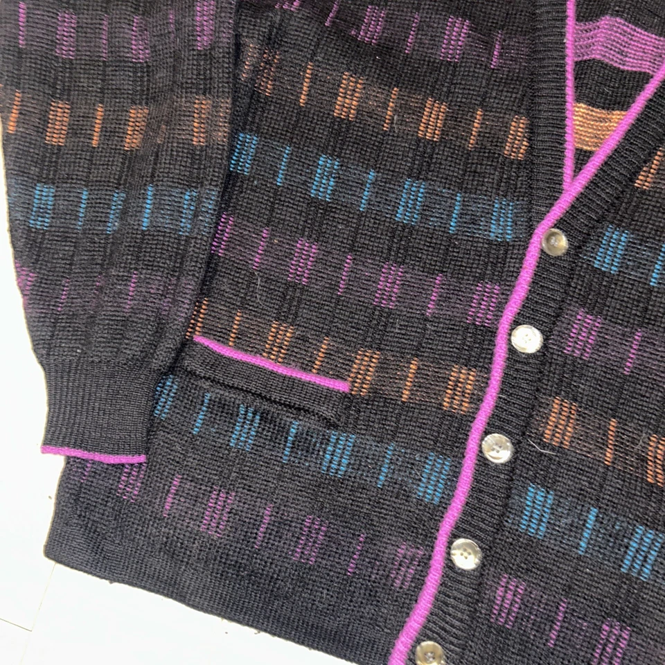 Cárdigan de algodón/lana vintage colores Alexander Julian para hombre talla grande Foto 2 de 4