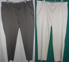 42x31 Gray Wool Khaki Chino Comfort Expandable Stretched Elastic Waist Men Pants