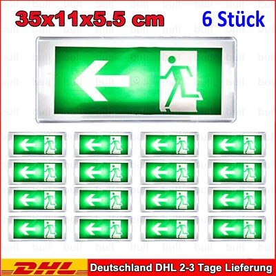 CERBIUT 6x LED Notleuchte Fluchtwegleuchte Notbeleuchtung Notausgang Exit Notlicht Akku