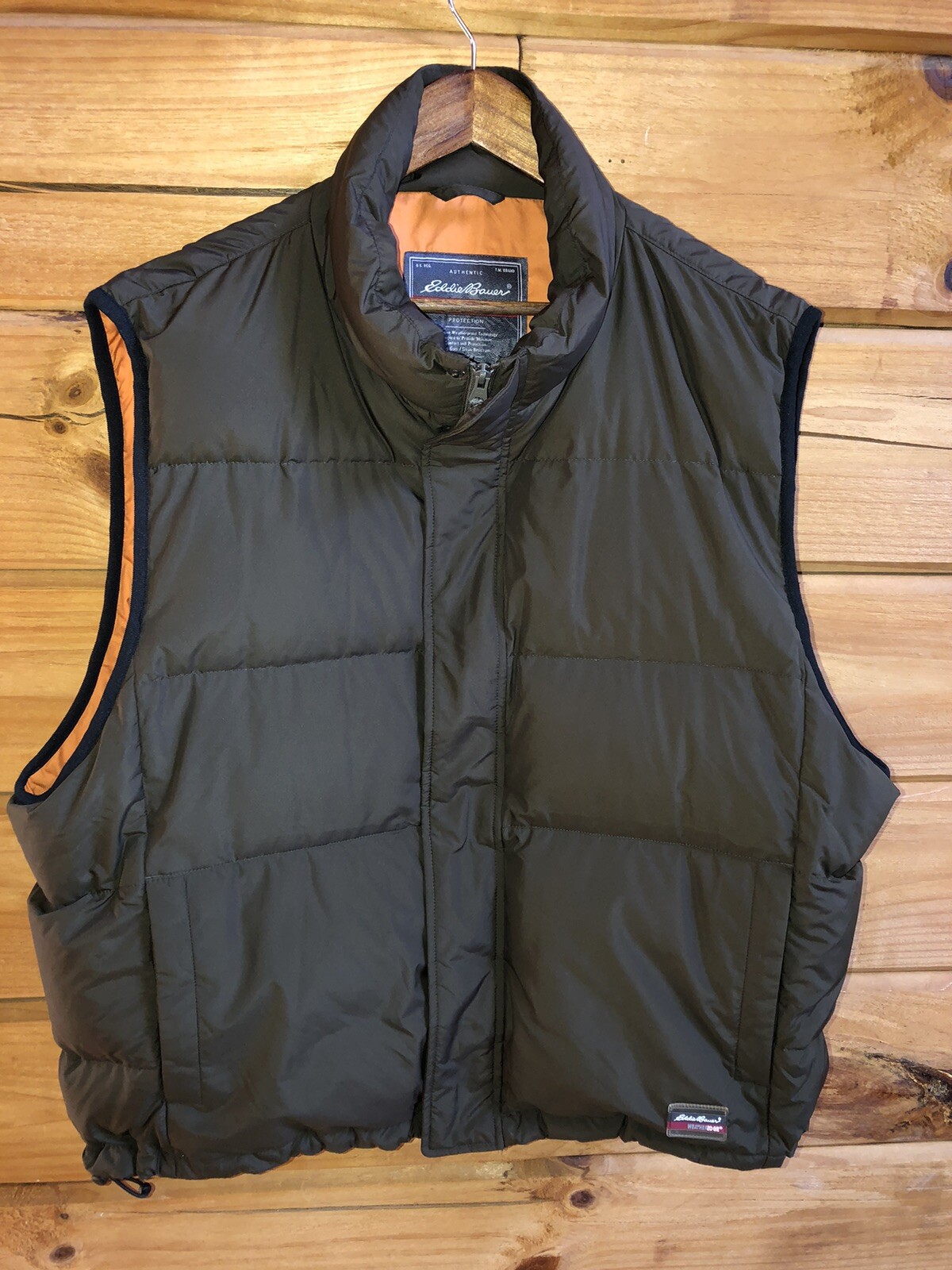 Eddie Bauer Goose Down Puffer Vest Green XXL