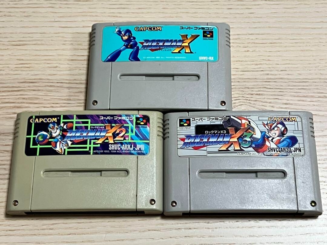 Lot 3 Rockman X X2 X3 Nintendo Super Famicom SNES Mega Man Japan
