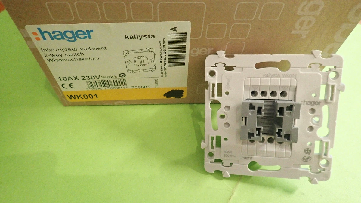 Hager WK491 - Plaque TITANE KALLYSTA en OCCASION