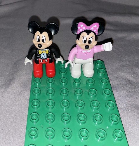 LEGO Duplo Disney Figure Topolino e Minnie Mouse minifigure senza vestito