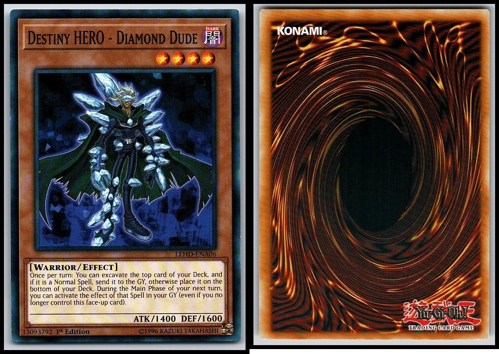 Destiny Hero Diamond Dude LEHD-ENA06 Ultra Rare Yugioh Card
