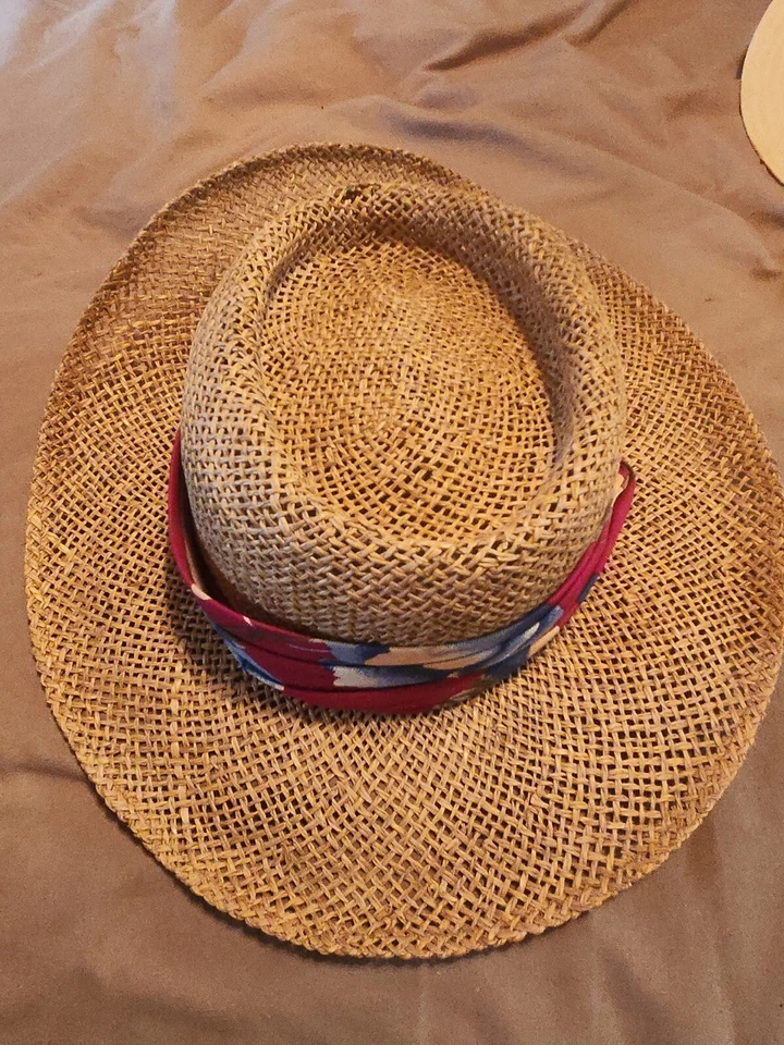 VINTAGE Young An Straw Hat Size Small Unisex Floral Band Western Classical - Image 2 of 4