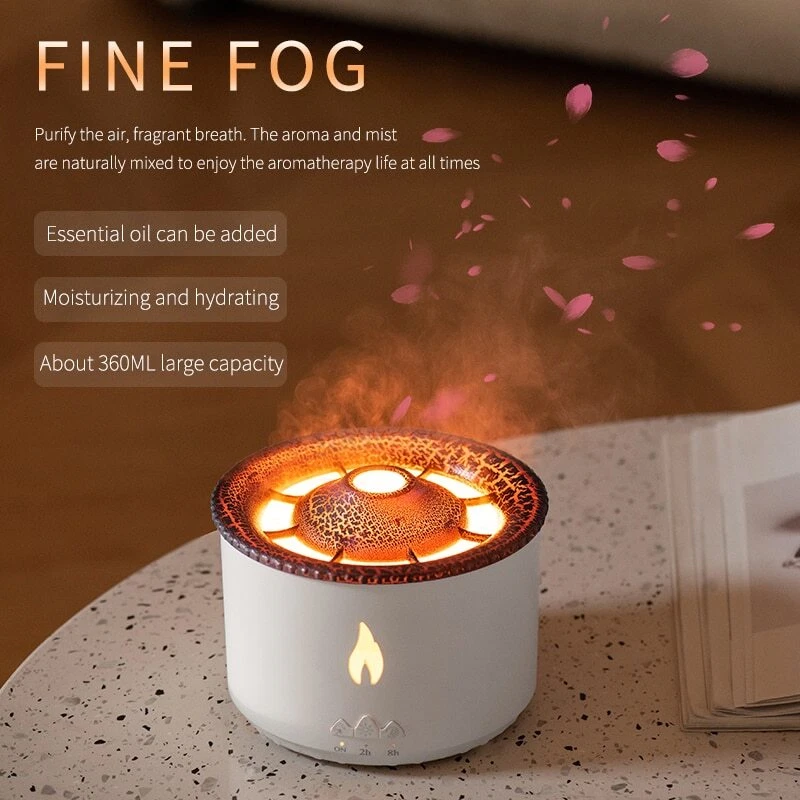 Volcanic Flame Aroma Diffuser Essential Oil 360ml USB Portable Air Humidifier - Image 4 of 4