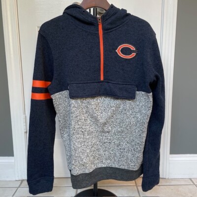 Chicago Bears NFL Apparel Kodiak 1/4-Zip Pullover Jacket Hoodie Mens Medium