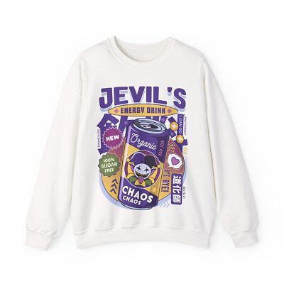 Jevil Energy Drink Crewneck Sweatshirt. Deltarune Video Game. Sans. Undertale.