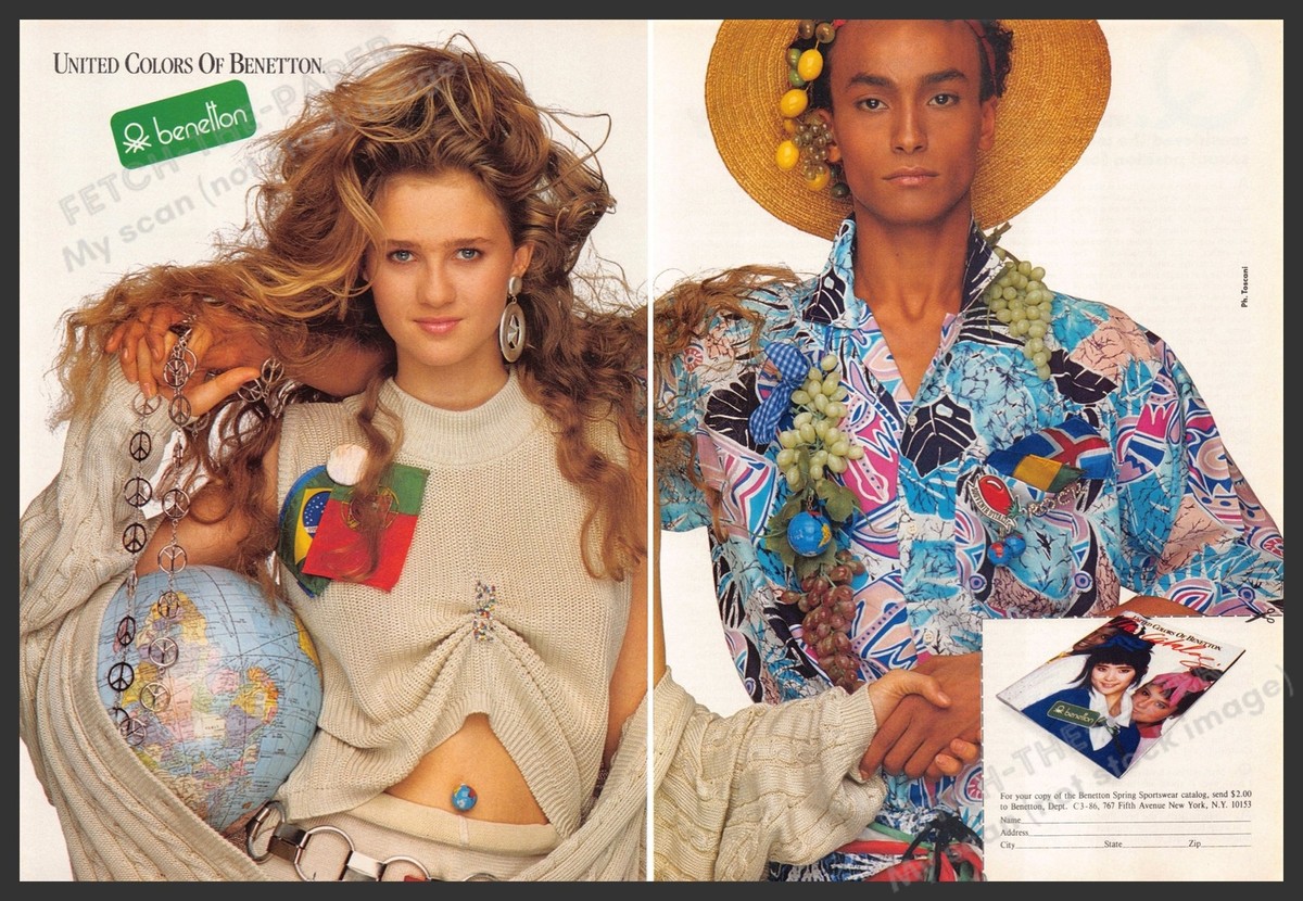 United Colors of Benetton 1980s Print Advertisement (2 pg) 1986