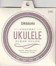 D'Addario- EJ65C Concert Ukulele Clear Nylon Strings