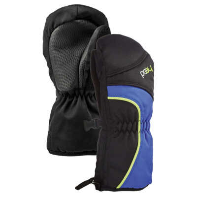 HEAD Junior Black Blue DayGlow Boys Insulated Ski Mittens Winter Gloves NWT
