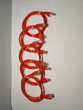 Amazon Basics Cat6 Snagless Ethernet Cable 3ft 0.9 m 5-Pack Red New In Box