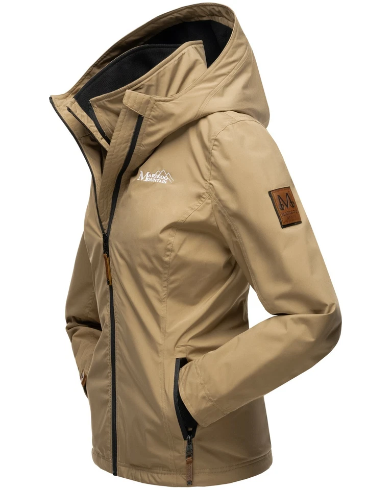 Marikoo Damen übergangs Herbst Outdoor Jacke Windbreaker Regenjacke Erdbeere NEU - Bild 3 von 4