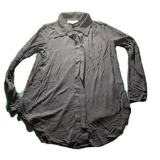 Anthony Originals Shirt Womens Small Black Blouse Long Sleeve Athletic Leisure