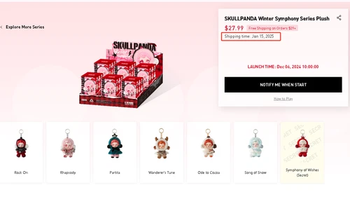 Genuino POP MART SKULLPANDA Serie Sinfónica de Invierno Peluche Caja Ciega Figura Juguete!! - Imagen 3 de 29