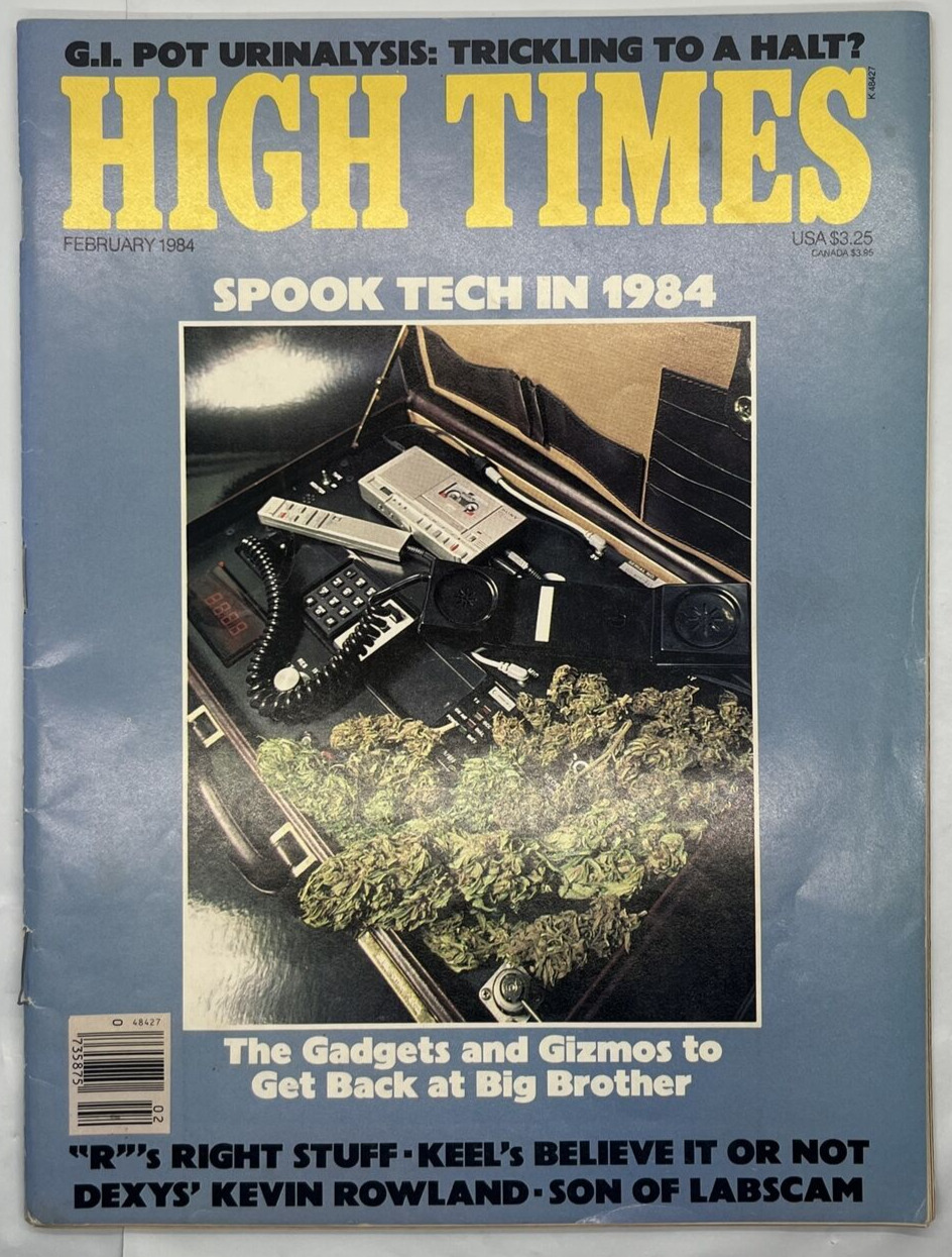 Vintage Marijuana 420 Magazine High Times February 1984 #102 Spook Tech Gadgets