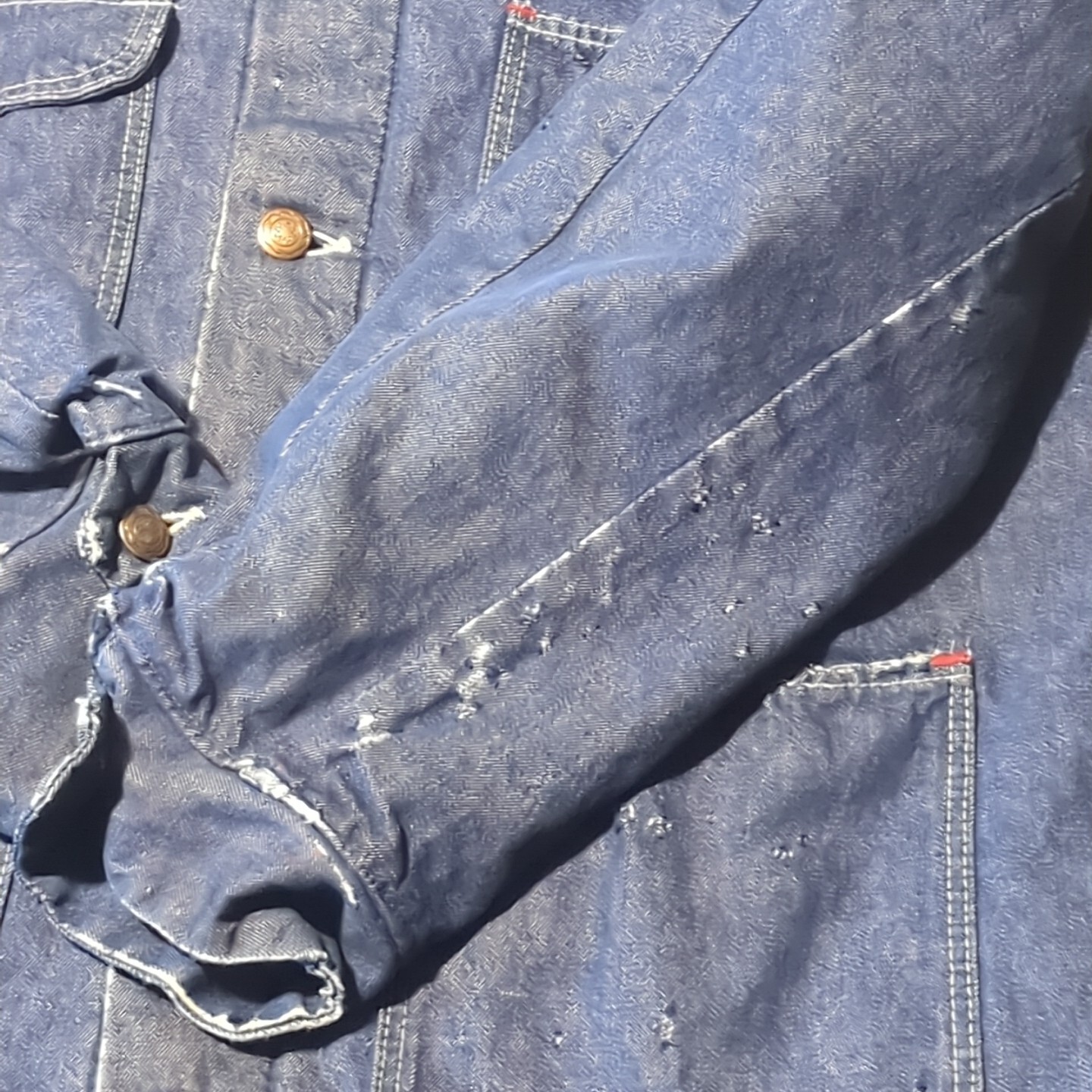 Vintage Wrangler Blue Bell Blanket Lined Corduroy Collar Denim Work Jacket