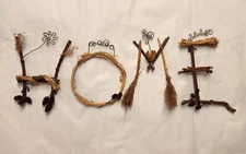 Twig Letters "HOME"  Sign Decor Rustic Cozy Family