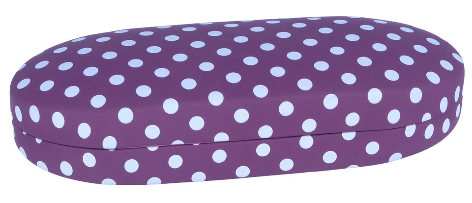 DEUTSCHE AUGENOPTIK AG schönes Brillenetui DOTTI mit Metallscharnier in violett | NEU & OVP