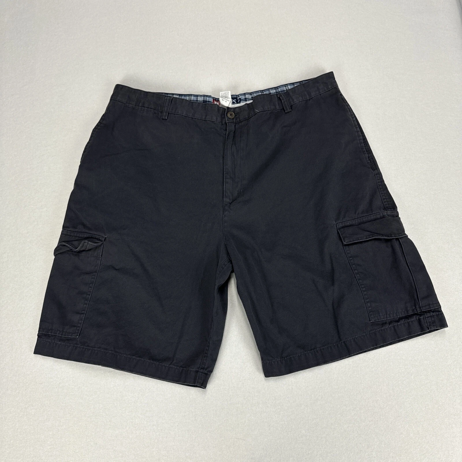 CHAPS Cargo Chino Shorts Mens 42 Navy Blue Canvas Cotton Preppy Bottoms 00s