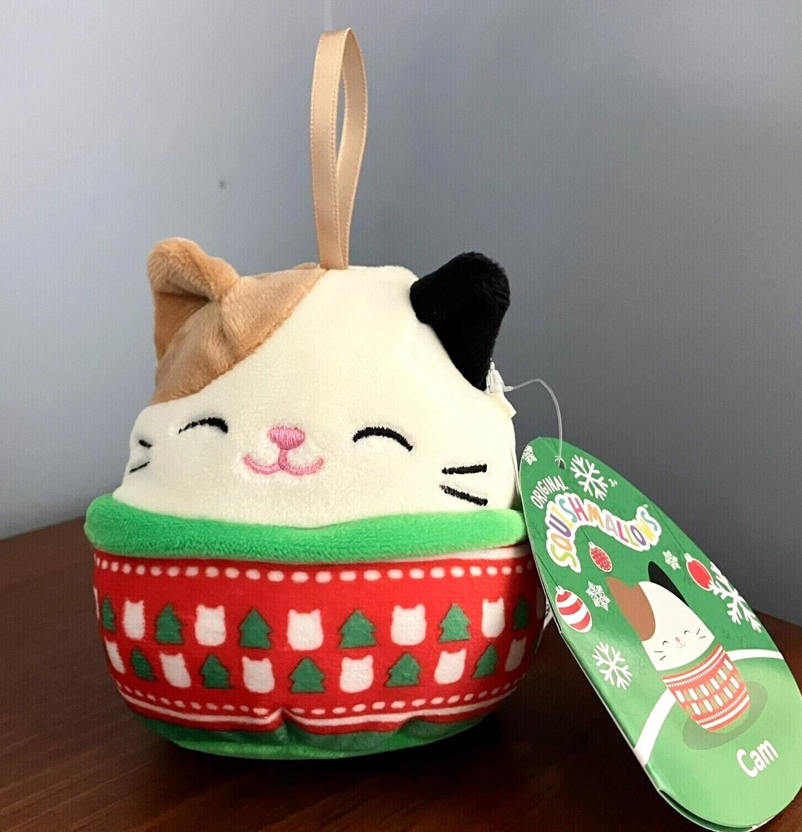 Squishmallows Official Cam the Cat 4-Inch Ornament Plush