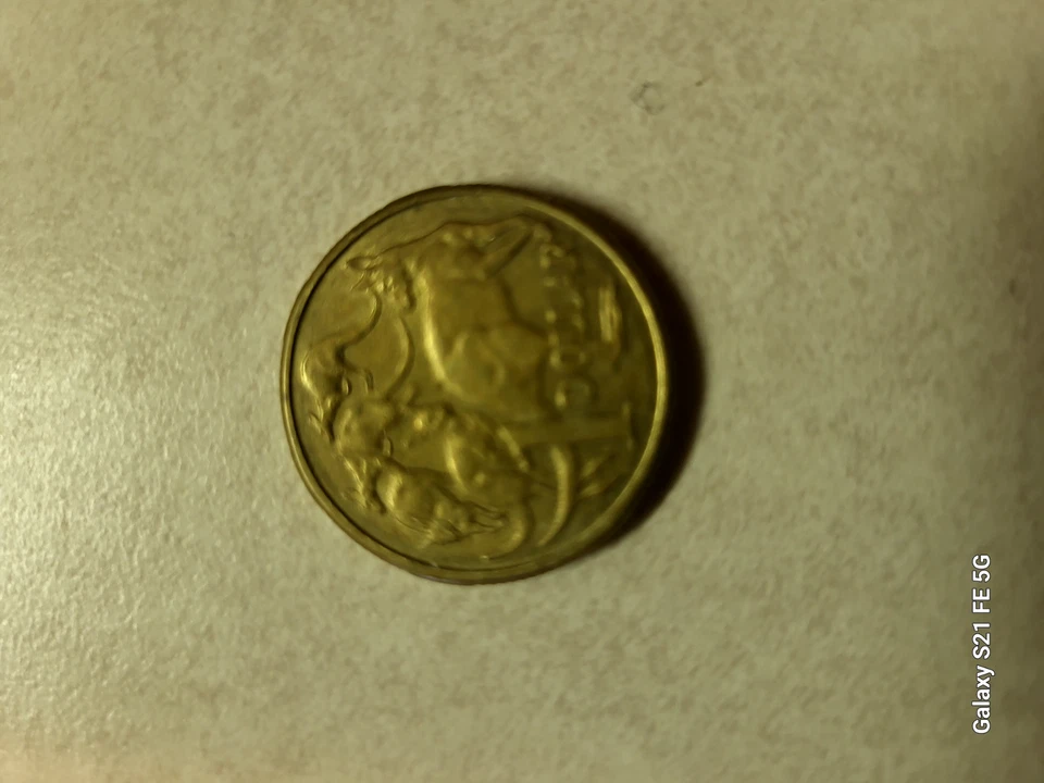 1985 AUSTRALIAN $1 ONE DOLLAR COIN Kangaroo DOUBLE RIM PARTIAL BOTH SIDES C PICS - Image 2 of 2