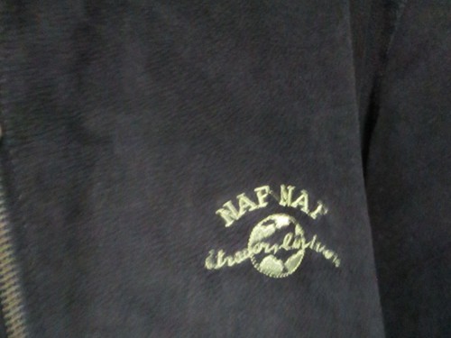 Vintage uomo NAF NAF pelle nera scamosciata M-900 T.O petto 48 gloriosa esperienza - Foto 3 di 13
