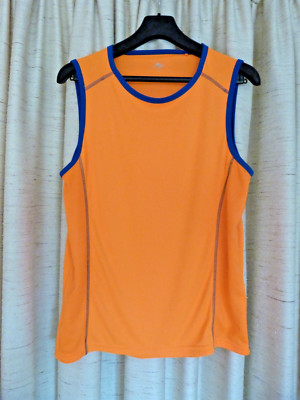 SHIRT sports shirt men's by CRANE size 50 orange (measurements in description)